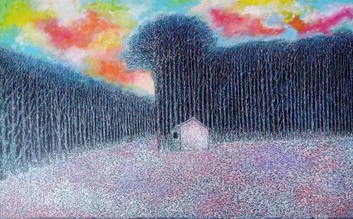 Mystic forest de Antonio Presti, Pintura a la venta en Singulart