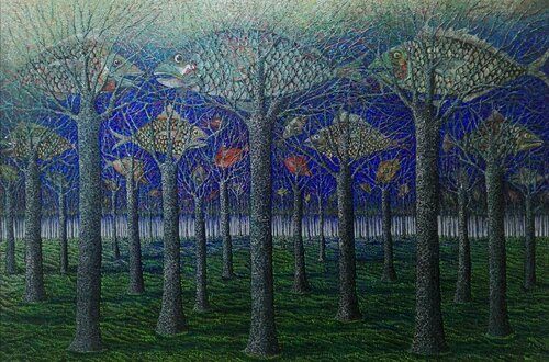 BOSCO FANTASTICO van Antonio Presti, Schilderij te koop op Singulart