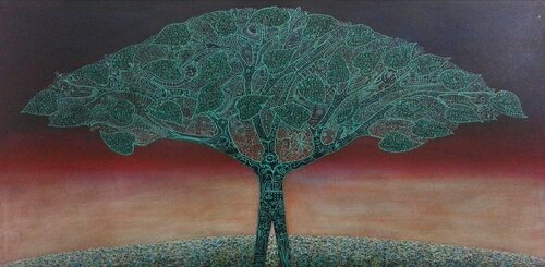 L'ALBERO DELL'UOMO van Antonio Presti, Schilderij te koop op Singulart