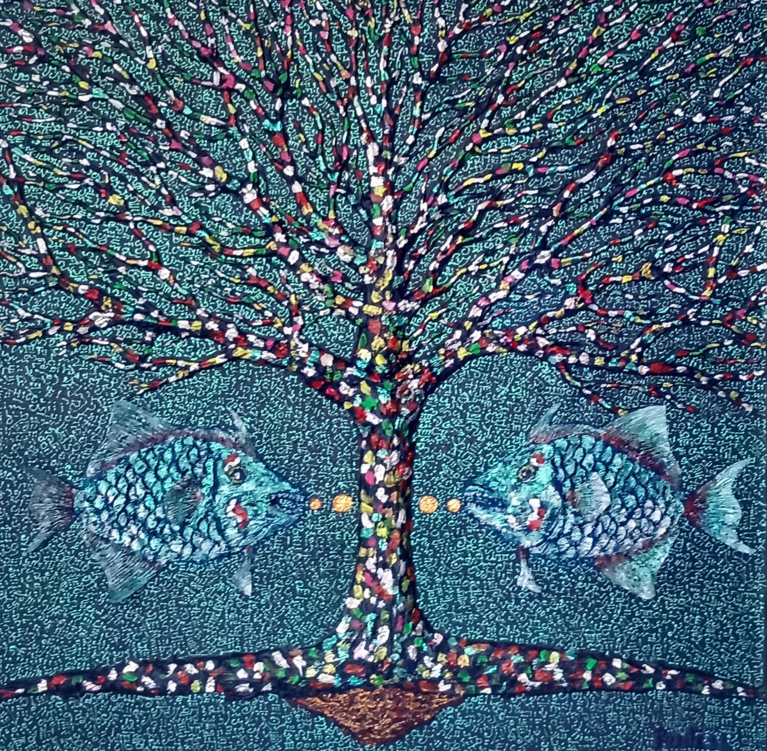 Albero con pesci - dialogo - Antonio Presti