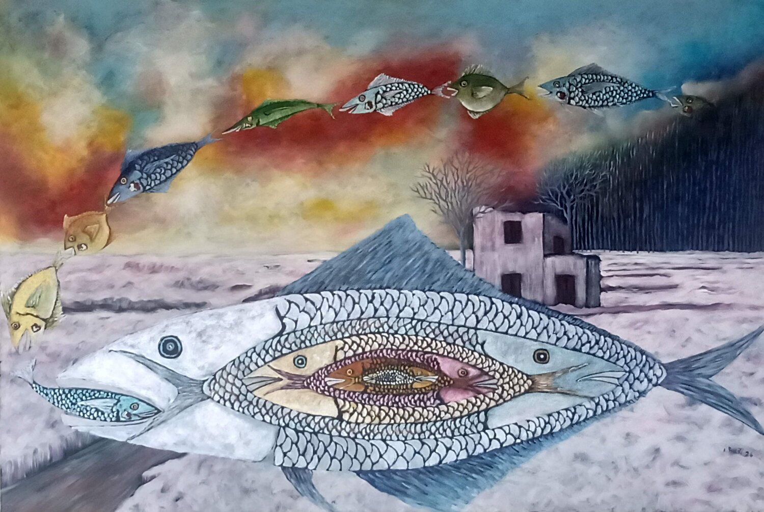 Legge di Natura 2 Antonio Presti Dipinto originale in vendita