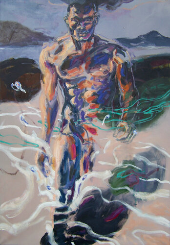Tropical Coast Boy par Britta Clausnitzer, Peinture en vente sur Singulart