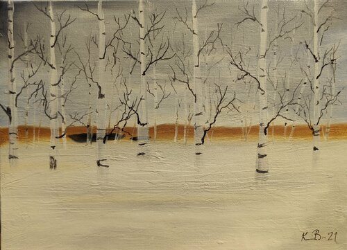 Winter in the paddock von Krister Björklund, Malerei kaufen auf Singulart