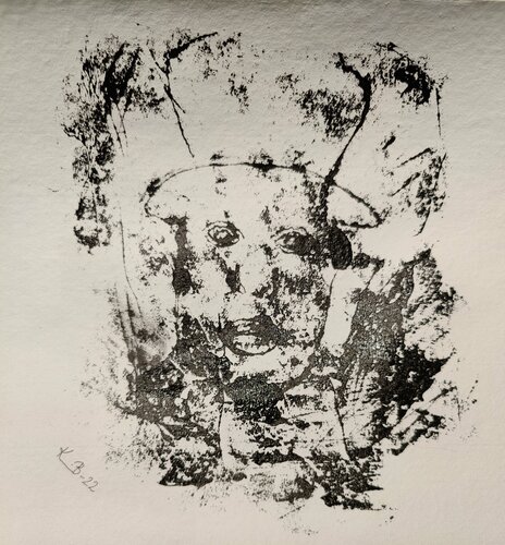 The man with the hat van Krister Björklund, Werk op papier te koop op Singulart