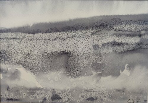 Frosty field van Krister Björklund, Werk op papier te koop op Singulart