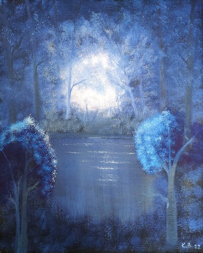 Blue landscape par Krister Björklund, Peinture en vente sur Singulart