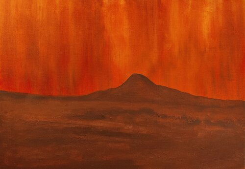 The prey of the flames par Krister Björklund, Peinture en vente sur Singulart