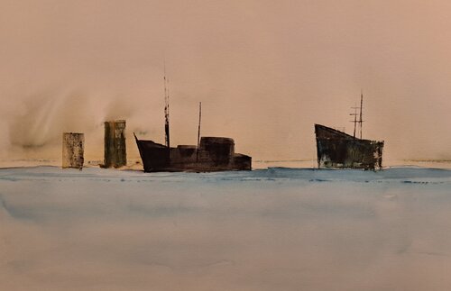 Unknown port di Krister Björklund, Pittura in vendita su Singulart