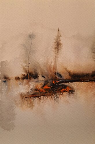 Abstract Landscape No LXI par Krister Björklund, Peinture en vente sur Singulart