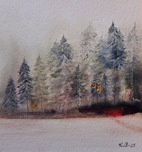 Whispers of the mist di Krister Björklund, Opera su carta in vendita su Singulart