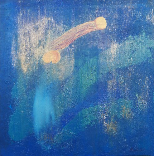 A nightly portrait of a lonely artist par Krister Björklund, Peinture en vente sur Singulart
