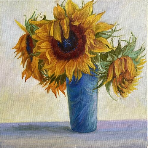 Sunflowers van Elena Podmarkova, Schilderij te koop op Singulart