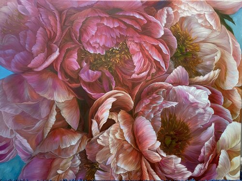 The Peony Symphony van Elena Podmarkova, Schilderij te koop op Singulart