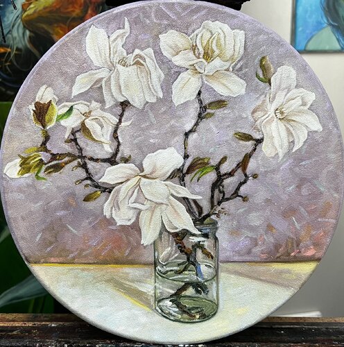 Delicate spring flowers by Elena Podmarkova, 회화 for Sale on Singulart