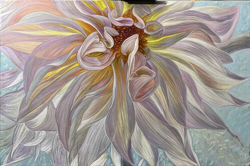 Dahlia van Elena Podmarkova, Schilderij te koop op Singulart