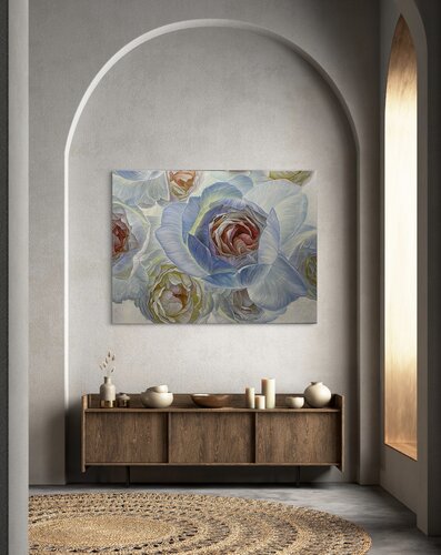 Blue roses van Elena Podmarkova, Schilderij te koop op Singulart