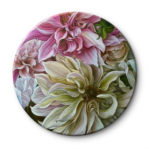 Composition of dahlias by Elena Podmarkova, 회화 for Sale on Singulart