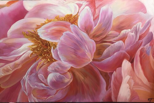 Petals of peonies di Elena Podmarkova, Pittura in vendita su Singulart
