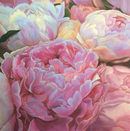 Pink peonies di Elena Podmarkova, Pittura in vendita su Singulart