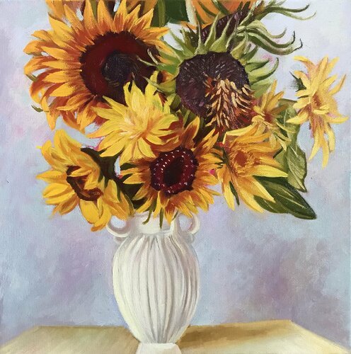 Sunflowers di Elena Podmarkova, Pittura in vendita su Singulart
