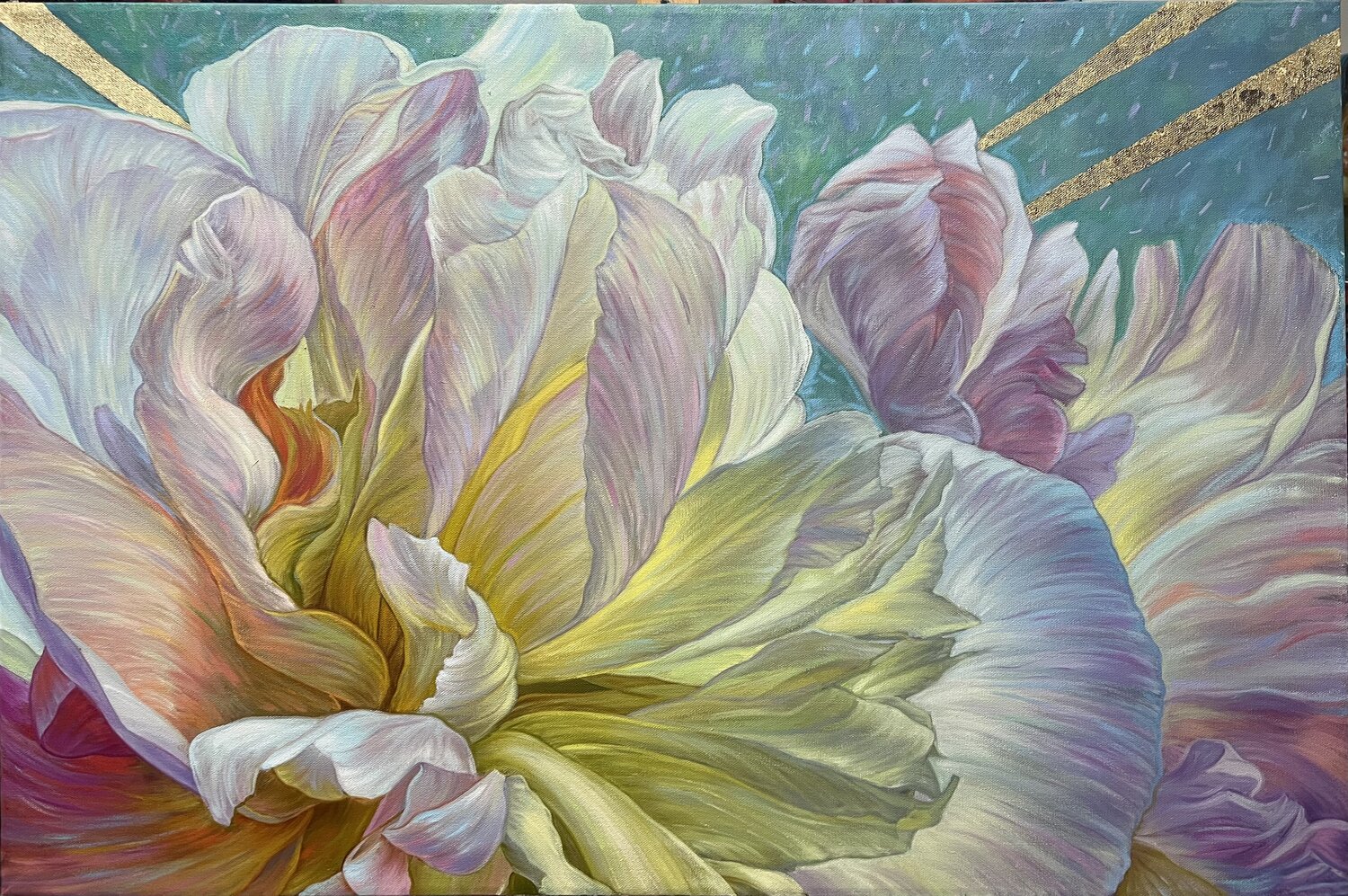 Flowers with golden rays Elena Podmarkova