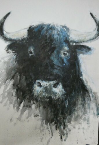 retratos ilustres nº 1 by juan angel saiz manrique, Drawing for Sale on Singulart