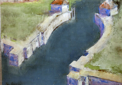 construcción para el agua nº 2 de juan angel saiz manrique, Pintura a la venta en Singulart