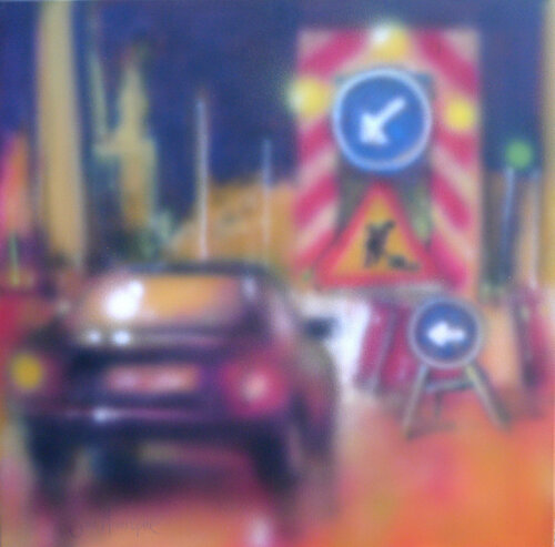 metrópolis nº 46 di juan angel saiz manrique, Pittura in vendita su Singulart