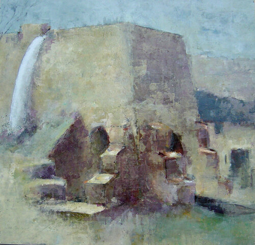 construcción para agua y fuego by juan angel saiz manrique, Painting for Sale on Singulart