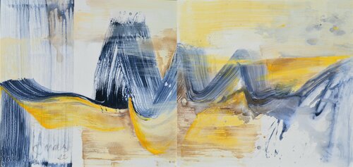 Vagues de vie 2022 van Anas Bouanani, Schilderij te koop op Singulart