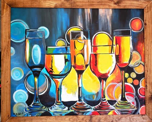 "COPAS" by Estela Del Valle Mañez, Painting for Sale on Singulart