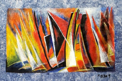 "VELAS Rojas AMATE" di Estela Del Valle Mañez, Opera su carta in vendita su Singulart