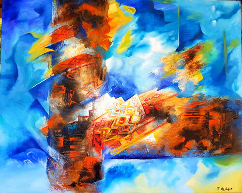 "ABSTRACCION IMAGINARIA  III" van Estela Del Valle Mañez, Schilderij te koop op Singulart