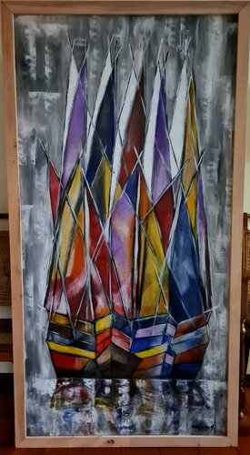 "VELAS CROMATICAS" by Estela Del Valle Mañez, Painting for Sale on Singulart