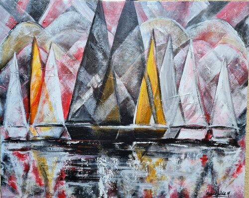 "VELAS TEXTURAS en el MAR" von Estela Del Valle Mañez, Malerei kaufen auf Singulart
