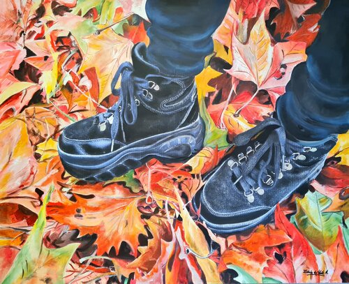 "MIS PASOS DE OTOÑO" di Estela Del Valle Mañez, Pittura in vendita su Singulart