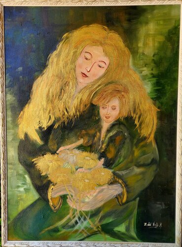 "MI VIRGEN" van Estela Del Valle Mañez, Schilderij te koop op Singulart