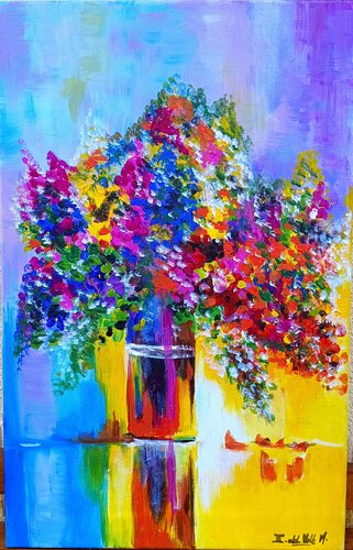"FLORERO de PRIMAVERA" von Estela Del Valle Mañez, Malerei kaufen auf Singulart