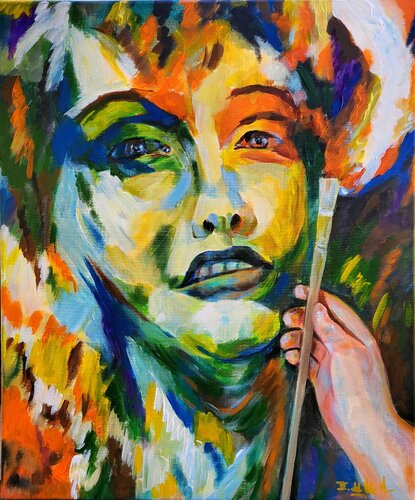 "MUJER PINTORA" von Estela Del Valle Mañez, Malerei kaufen auf Singulart