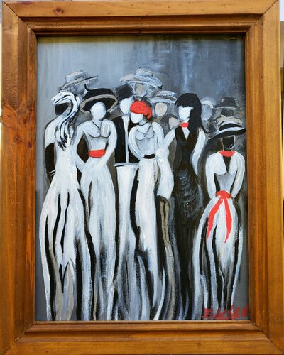 "MUJER de FIESTA" van Estela Del Valle Mañez, Schilderij te koop op Singulart
