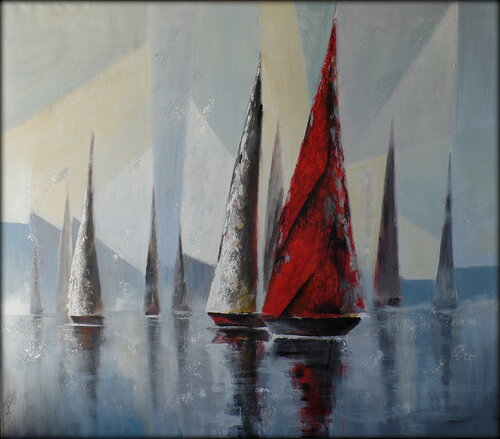 "VELAS al AMANECER" van Estela Del Valle Mañez, Schilderij te koop op Singulart