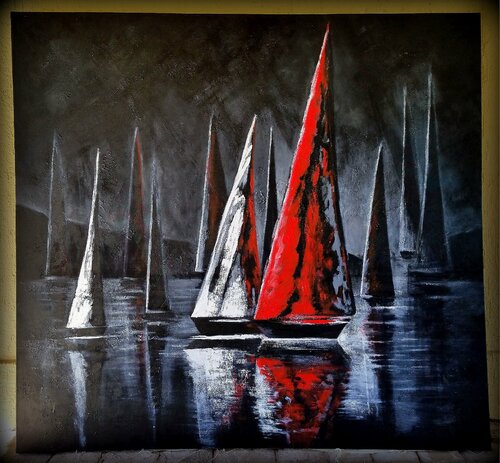 "VELAS al OSCURECER" by Estela Del Valle Mañez, Painting for Sale on Singulart