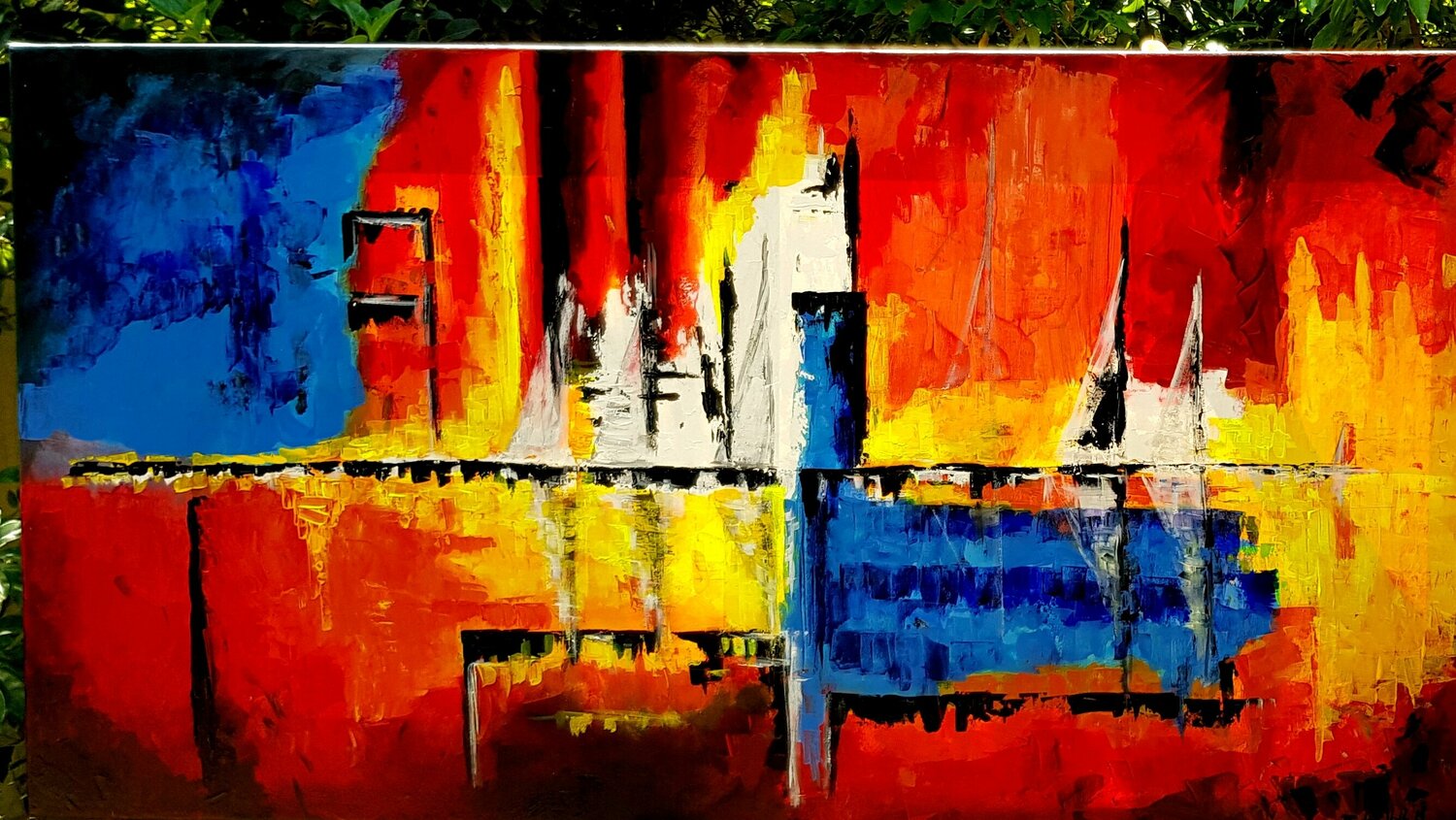 "VELAS ABSTRACTAS en TALCA" Estela Del Valle Mañez Originalgemälde zu verkaufen