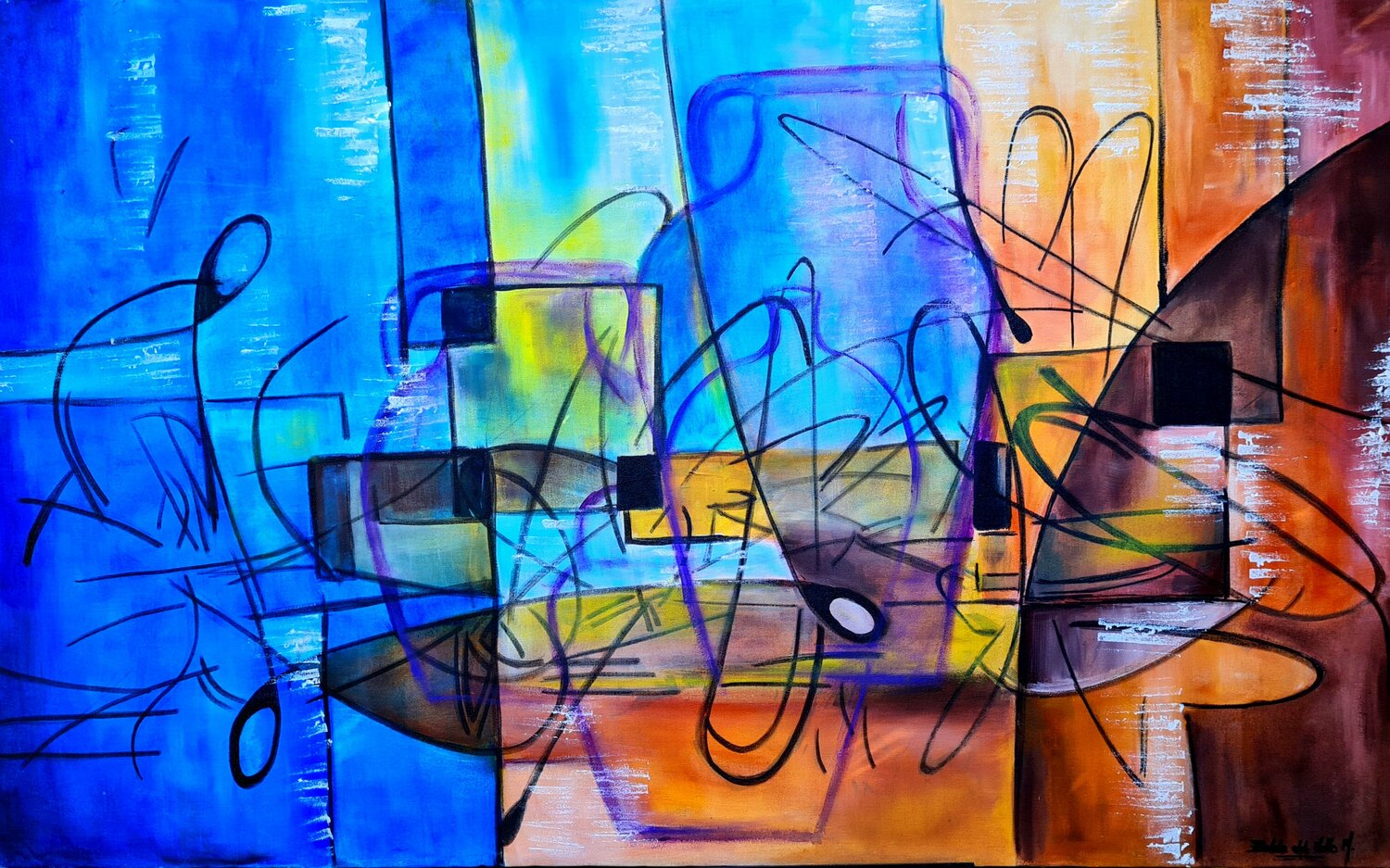"MIRADA en MIRO I" Estela Del Valle Mañez Originalgemälde zu verkaufen