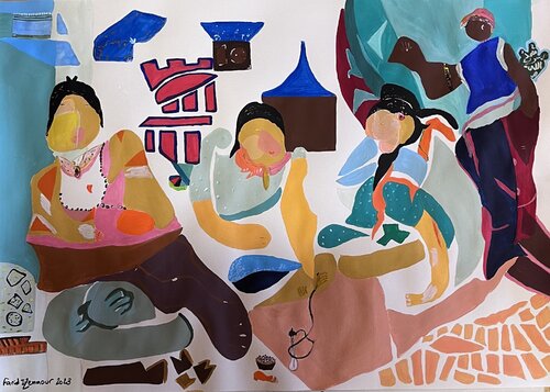 Traces_108"the Womens of algiers in their appartment II" von Farid Izemmour, Malerei kaufen auf Singulart