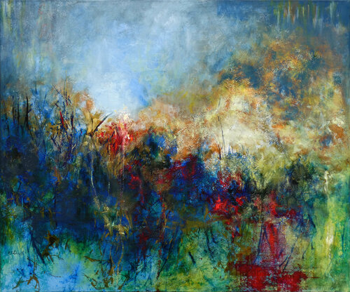 In the Jewel Garden van Kasia Kaldowski, Schilderij te koop op Singulart