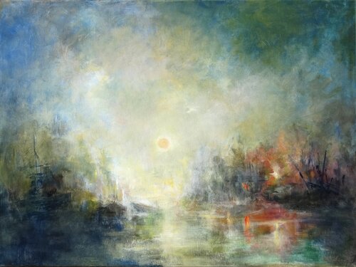 Old Port @ Dusk di Kasia Kaldowski, Pittura in vendita su Singulart