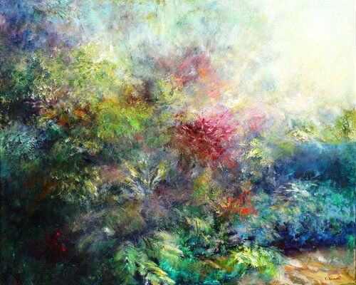 Late Summer Mist di Kasia Kaldowski, Pittura in vendita su Singulart