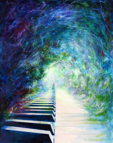 Rhapsody in Blue van Kasia Kaldowski, Schilderij te koop op Singulart