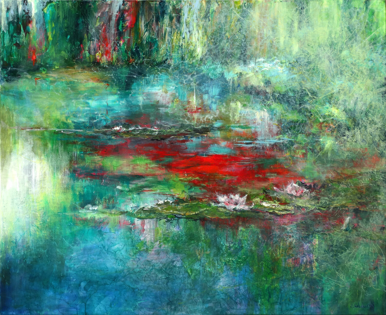 Commission for a Singulart collector: Monet & I Kasia Kaldowski Dipinto originale in vendita